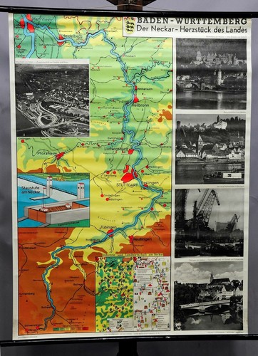 Schulwandkarte vintage poster - schulwandkarte,