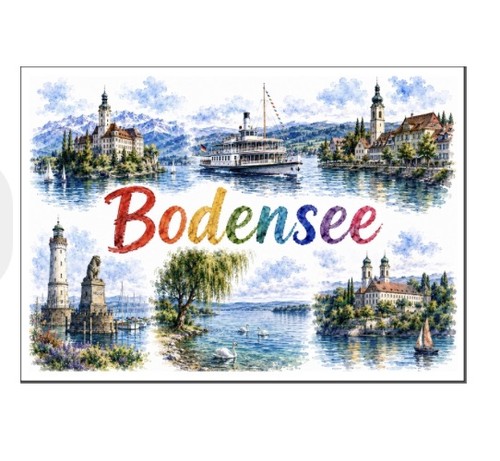 Bodensee postkarte - 5x,