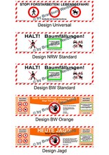 Absperrbanner für Forst